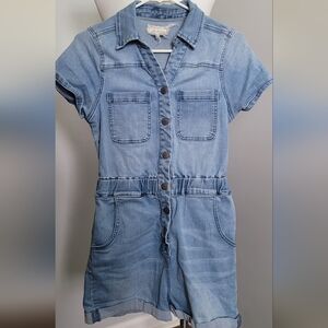 Women's Light Blue Denim Romper